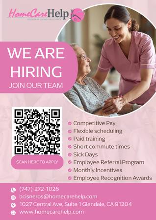 In-Home / Residential Facility Caregiver (Bilingual Encouraged) (Glendale)