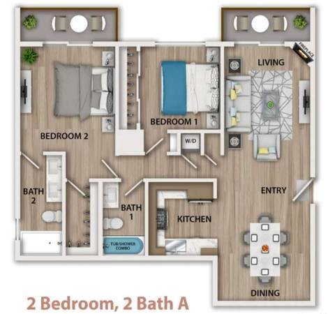 $3,758 / 2br - 1100ft2 - 2-Bedroom 2-Bath Apartment Just Steps From the Sunset Strip (West Hollywood)
