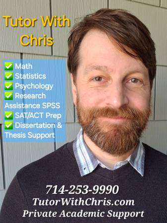 Private Tutor -Stats, Math, SAT, ACT, SPSS, Geometry, Trig & More (Los Angeles & Surrounding Areas)