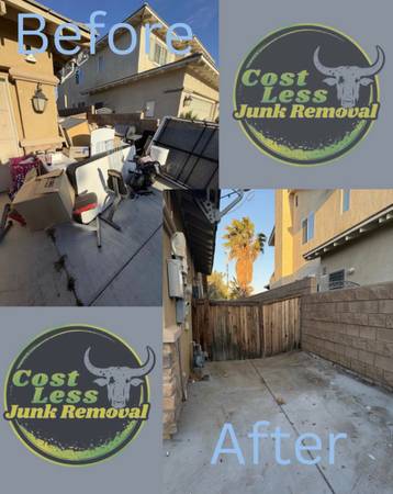 Same day trash junk removal high desert (Victorville, hesperia, apple valley)