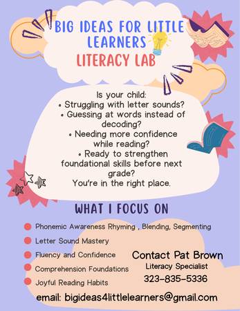 Early Literacy Specialist – PreK–2nd Grade | Build Strong Readers (Northridge)