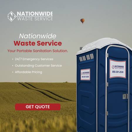 Porta Potty Rentals - Nationwide Waste Service - Call Today!
