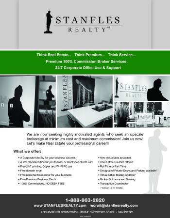 $500 Signup BONUS* - PREMIUM 100% COMMISSION REAL ESTATE BROKER (Los Angeles Downtown Pasadena Santa Monica Hollywood Burbank)