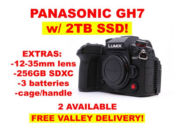 RENT Panasonic GH7 with 2TB SSD, 12-35mm lens, Cage with handle, more! (Valencia)