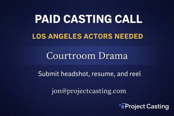 Paid Casting Call: Los Angeles Actors Needed for Courtroom Drama (Los Angeles)