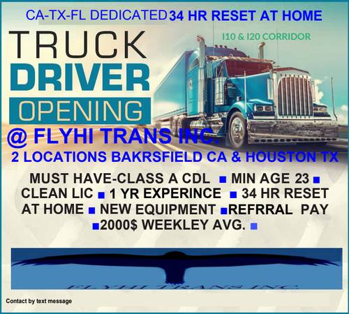 OTR CDL Class A Driver Needed  Up to $2500 Week -BAKERSFIELD (BAKERSFIELD CA)