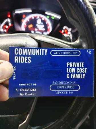 Uber MR Ramires personal driver for you to ride shae (Chila vista)
