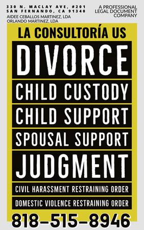 Divorce  Child Custody  Child Support  (San Fernando Valley)