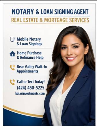 BEAR VALLEY RD | MOBILE NOTARY SERVICE AVAILABLE OR IN PERSON  (Spring Valley Lake)