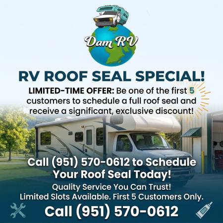 RV REPAIR- BEST PRICED RV REPAIR/ROOF REPLACMENTS- CALL TODAY