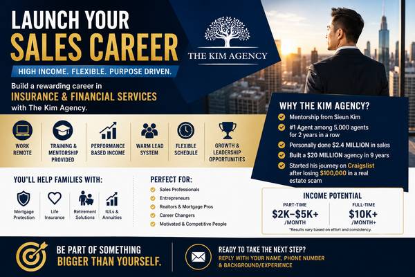 Insurance Sales - Remote with Uncapped Earnings in Las Vegas