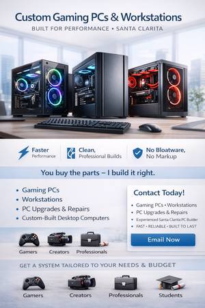 CUSTOM GAMING PCS & WORKSTATIONS – SANTA CLARITA  (Santa Clarita, CA)
