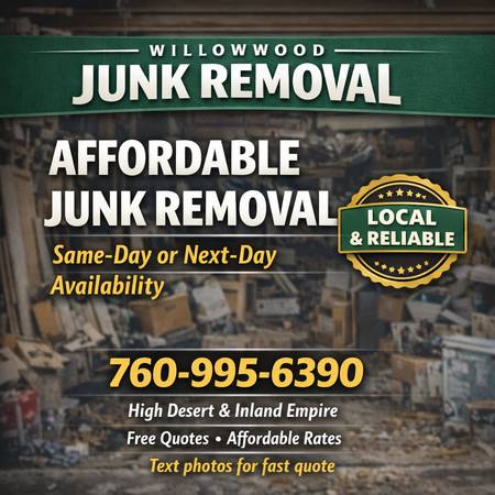 Affordable Junk Removal – High Desert & Inland Empire