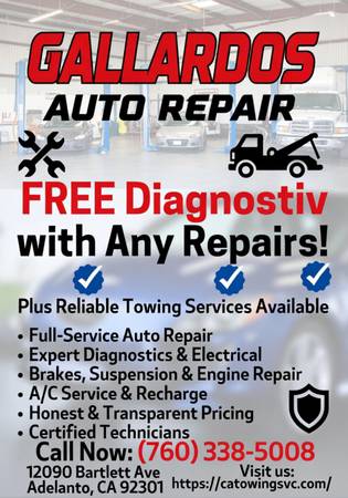 Auto repair and services, Adelanto