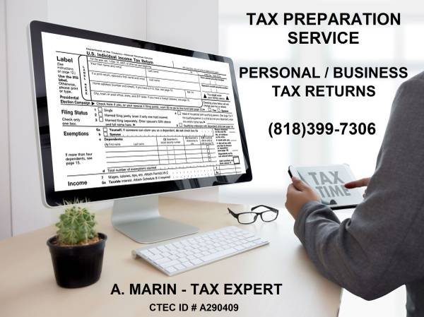 AFFORDABLE TAX PREPARATION / BUSINESS / UBER-LYFT DRIVERS (LOS ANGELES / ORANGE / VENTURA AREA)