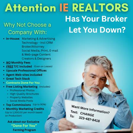 Realtors Wanted - There's a new Sheriff in town, that means more $-4U (Greater Temecula Valley)