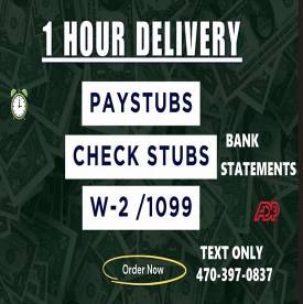 Paperwork Bank Pay Bills W2S Stubs Statements Same Day Delivery!
