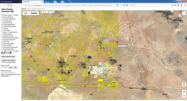 $2,500 / 10890ft2 - 10890sqft (0.25 Acres) APN# 228-121-46 (Kern County, CA)