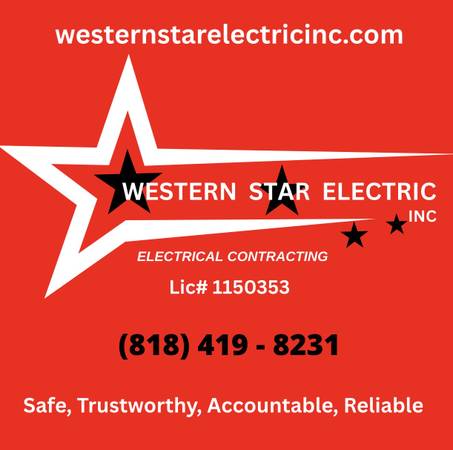 ELECTRICIAN  ELECTRICAL CONTRACTOR(818) 419-8231 (Lancaster, Palmdale, Quartz Hill, Leona Valley)