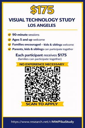 $175 Per Person – Families & Family Members Needed for Paid Tech Study (Santa Monica)