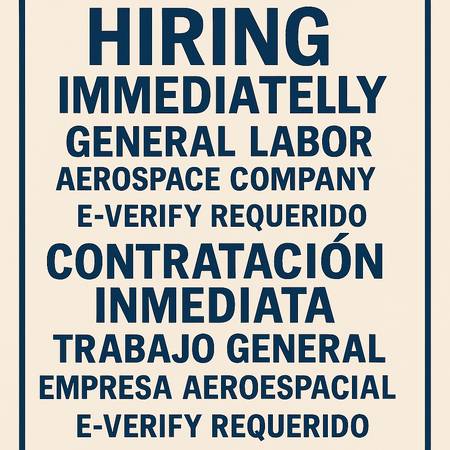 General Labor – Aerospace (Corona)