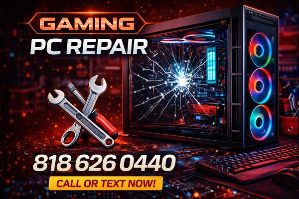 PHONE REPAIR -GAMING COMPUTER REPAIR- LAPTOP-MAC-PC-          CLEANING (SAN FERNANDO VALLEY)