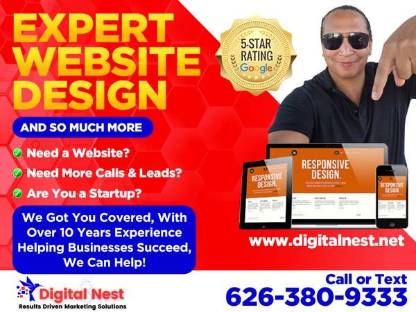 WEB DESIGN  FB / GOOGLE ADS | SEO | WEBSITE DESIGNER | WEB DEVELOPER (CALL NOW 888-987-8667 / Text 626-380-9333)