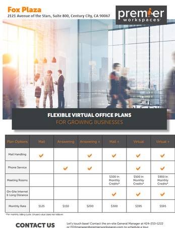 Virtual Office Space Upscale - 2121 Avenue of the Stars in Century City (Century City)