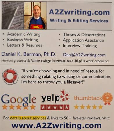 Harvard Grad Helps with Resumes, Personal Statements, Dissertations (Santa Barbara)